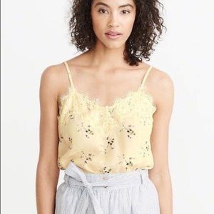 Yellow Floral Camisole Tank